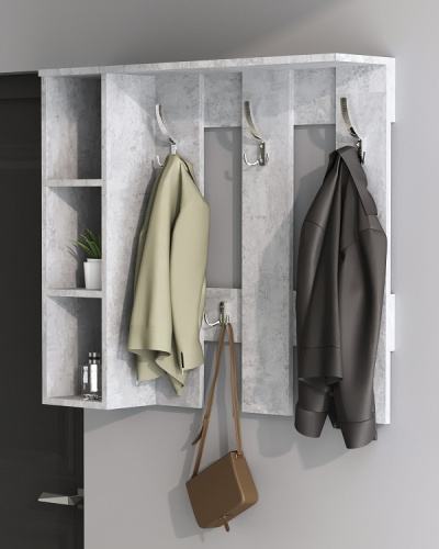 Вешалка настенная Артём-Мебель СН-100.43 бетон спаркс лайт 