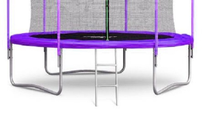 Батут Atlas Sport 374 см (12ft) с внутренней сеткой и лестницей PURPLE