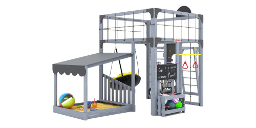 Детская площадка для дачи Савушка КУБ-4 Серый