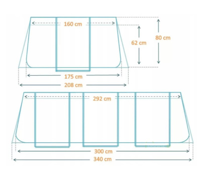 Бассейн прямоугольный каркасный Intex Prism Frame 300х175х80 см (26784NP)
