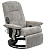 Кресло вибромассажное с пуфом CALVIANO 23 серый плюш