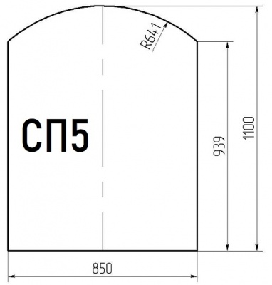 Лист стеклянный напольный 6мм СП-5 1100х850мм