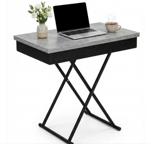 Стол трансформер Лерон ателье светлое черный 