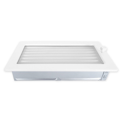 Вентиляционная решетка белый с задвижкой 17х30