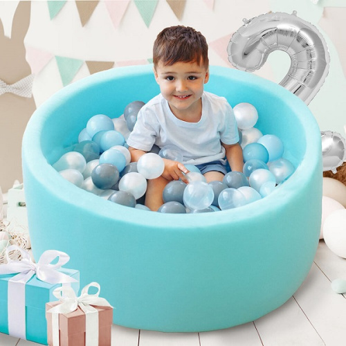 Сухой бассейн Romana Easy ДМФ-МК-02.53.03 бирюзовый с серыми шариками