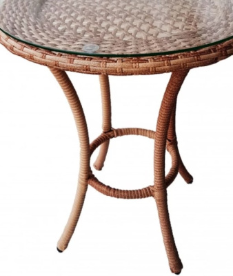 Стол садовый кофейный круглый DECO D60 светлый