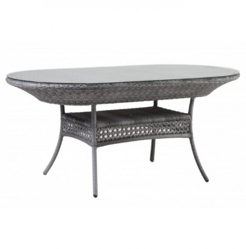 Комплект мебели CAMELLIA с овальным столом серый