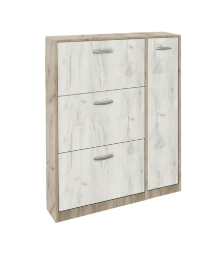 Тумба для обуви СН-100.21 дуб крафт белый крафт серый 