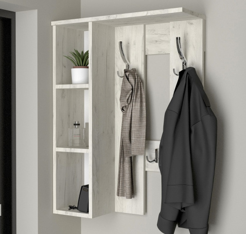 Вешалка настенная Артём-Мебель СН-100.44 дуб крафт белый 