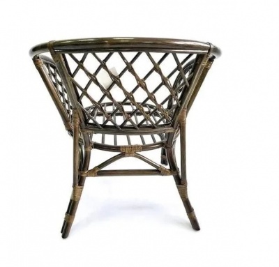 IND Кресло Багама 1 олива подушка коричневая 