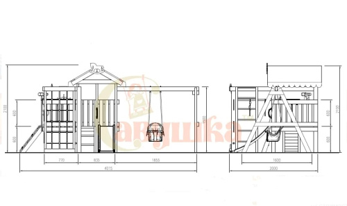 Детская спортивная площадка для дачи Савушка Baby Play 11 (Priority)