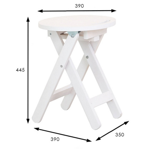 Табурет складной снег 