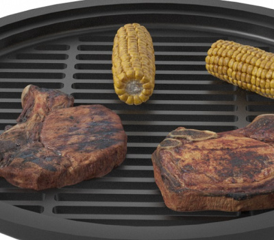 Решетка чугунная круглая СТЕЙК 380мм с ручками