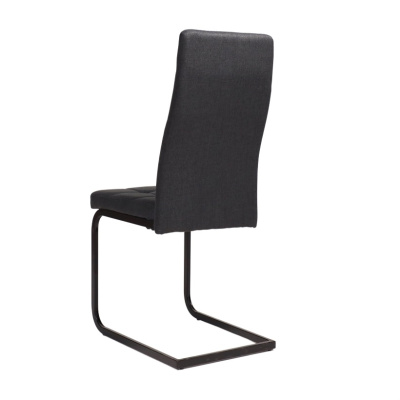Стул OXFORD темно-серая ткань черный 
