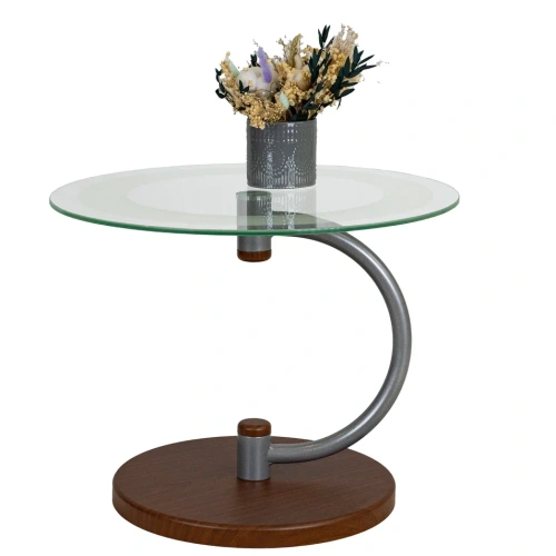 Стол журнальный Дуэт 13Н металлик средне-коричневый 