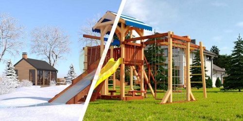 Детская спортивная площадка для дачи Савушка 4 Cезона 7