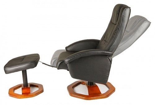 Массажное кресло CALVIANO 92 с пуфом (черное) 
