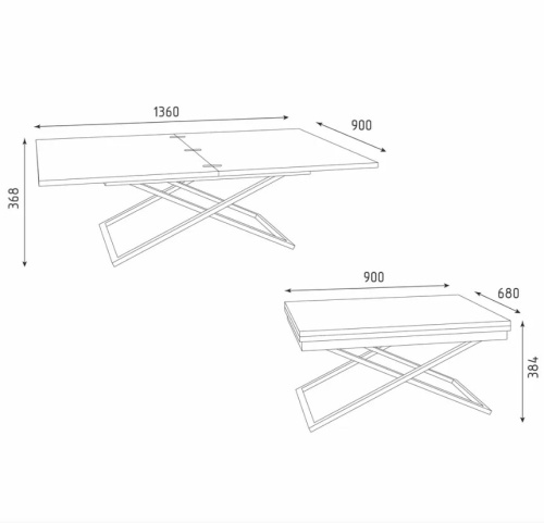Стол-трансформер Манхэттен гаскон светлый пайн 