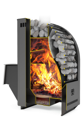 Печь для бани Теплодар Каскад-18 ЛП Панорама без двери (2018)