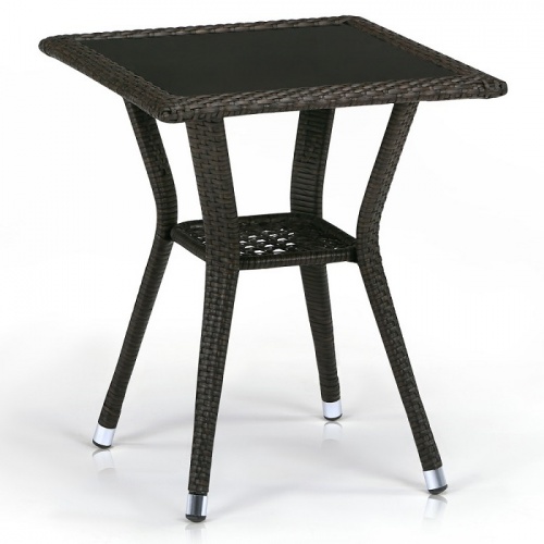 Плетеный стол T25-W53-50x50 Brown