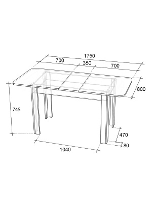 Стол обеденный Алиса СН-130.02 дуб крафт белый 