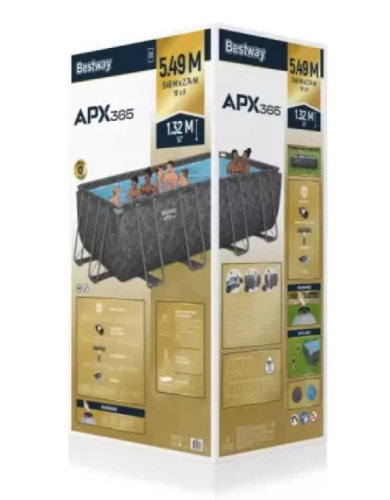 Бассейн каркасный Bestway 561KA зимостойкий APX 365 549x274x132cм