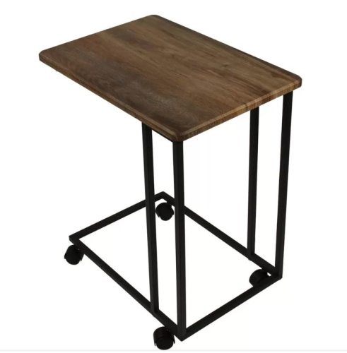 Стол приставной МеталлАрт М007 коричневый дуб черный 