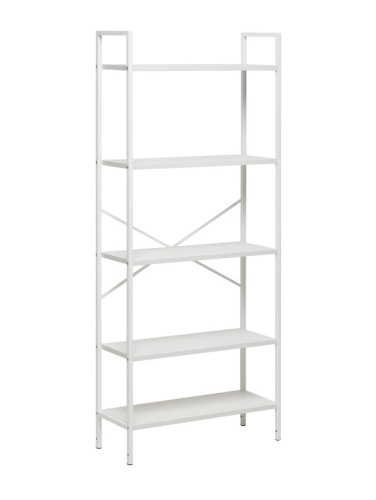 Стеллаж Leset Стилвуд 25 широкий 5 полок белый 