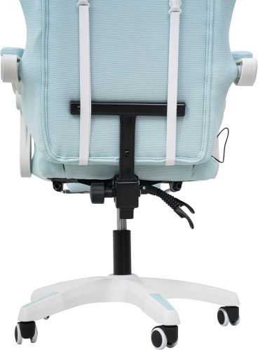 Вибромассажное кресло Calviano 1584 голубая ткань 