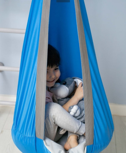 Подвесные детские качели гамак-кокон Romana 1.Д-26.19 (голубой)