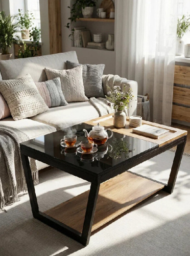 Стол журнальный BeautyStyle 31 дуб вотан черный 