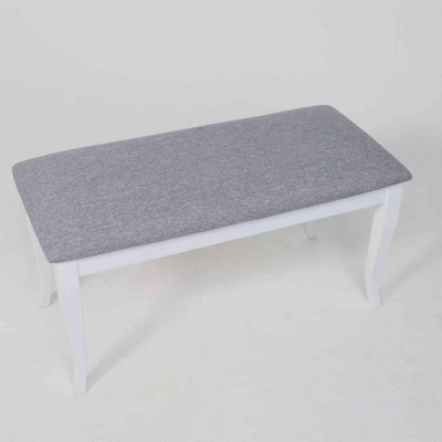 Банкетка МДК-81-01 Эмаль белая Ролан серый 