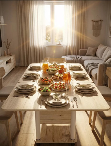 Стол-трансформер Джокер гаскон пайн светлый белый 