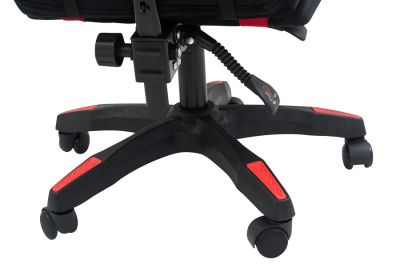 Вибромассажное кресло Calviano 1584 черно-красный велюр 