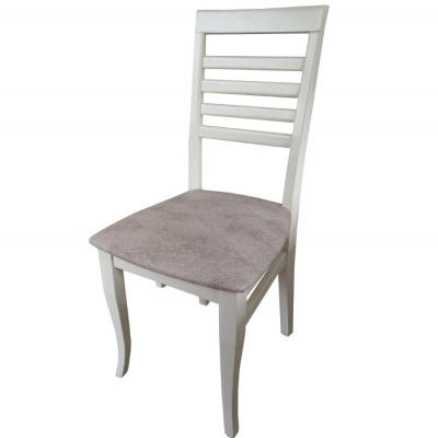 Стул МДК-93 Эмаль слоновая кость Микровелюр бежевый 