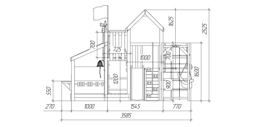 Детская площадка для дачи Савушка TooSun 14 салатовый