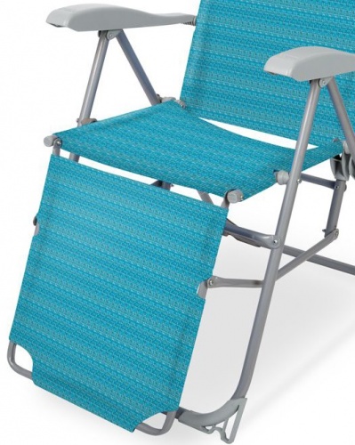 Кресло-шезлонг складное NIKA К3 с подножкой бирюзовый К3/Б