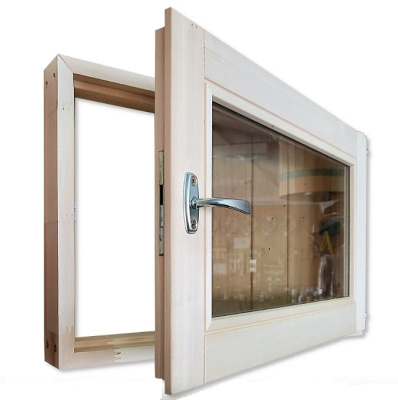 Форточка для бани Липа стеклопакет 50х60 см