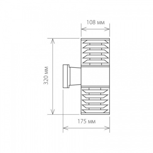 Бра уличное Elektrostandard 1407 Techno черный