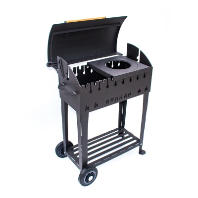 Мангал-гриль Вулкан на колесах 4мм