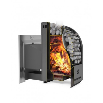 Печь для бани Теплодар Каскад 12 Т Панорама без двери