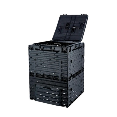 Компостер Piteco с крышкой 300 л чёрный