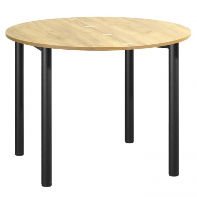 Стол-консоль Далис 2 дуб золотой металл черный 