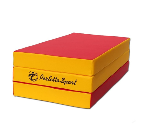 Мат № 4 100 х 150 х 10 складной Perfetto Sport красно желтый