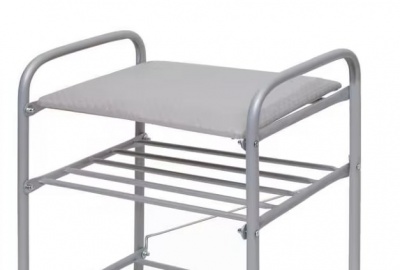 Банкетка с мягким сиденье и ящиком NIKA БП1 серебро 