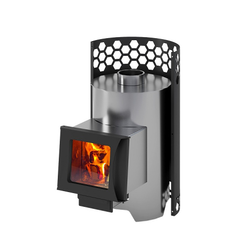 Печь для бани Везувий Чёрная Пчёлка С INOX (ИНОКС)