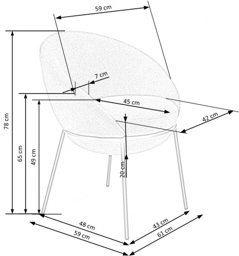 Стул HALMAR K482 бежевый черный 