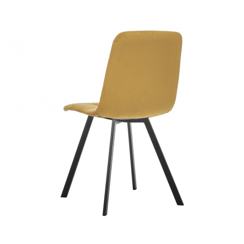 Стул Leset Скай металл черный велюр Mustard 