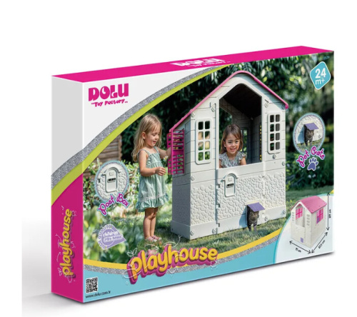 Домик для детской площадки Dolu Country Play house 2579 розовый