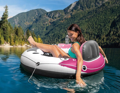 Надувной круг-кресло Intex 56824 135см Pink River Run